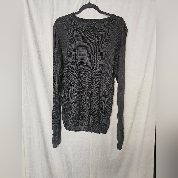 Bogari Silk Knit Sweater, Dark Gray, Men's XL - Picture 3 of 3